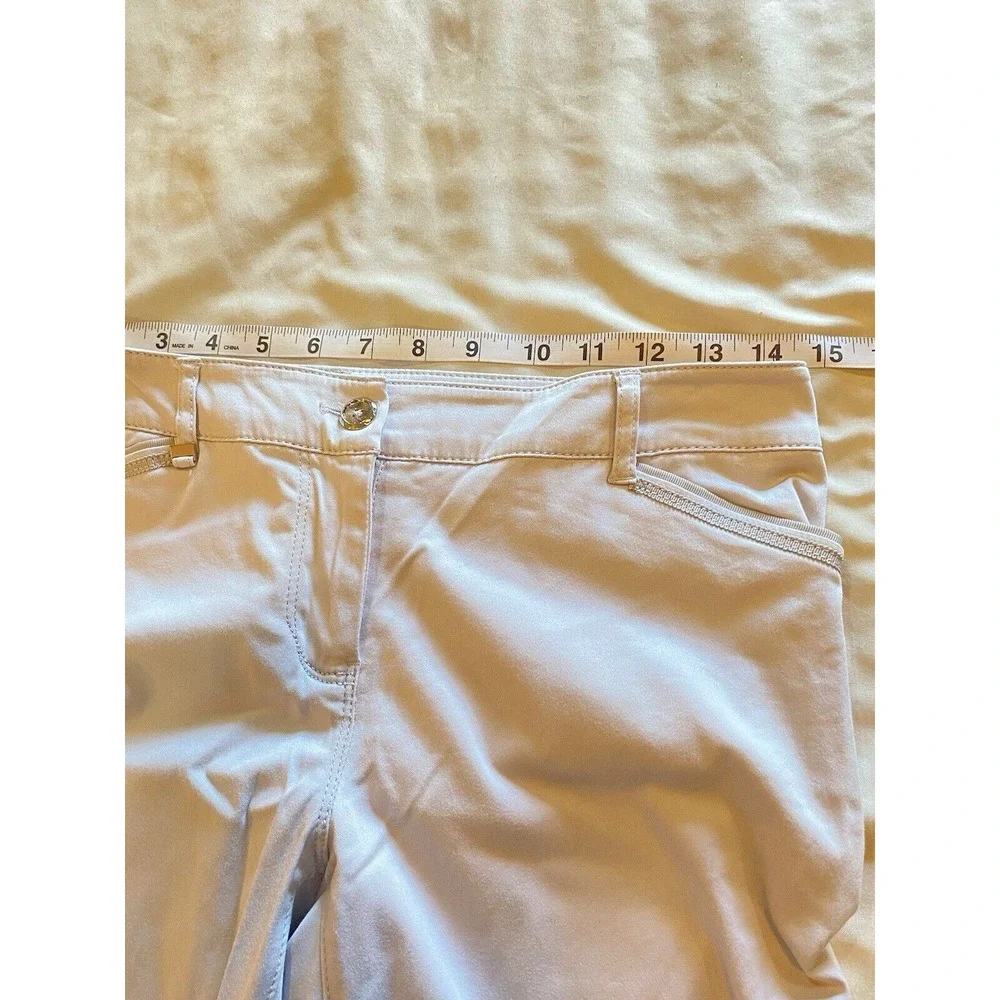 White House Black Market‎ Women's Size 0 Slim Crop Pants Light Gray 24